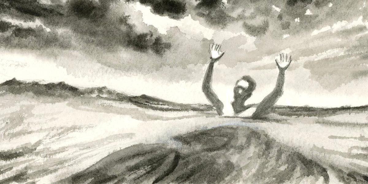 Stevie Smith’s “Not Waving But Drowning” illustrated by Julian Peters