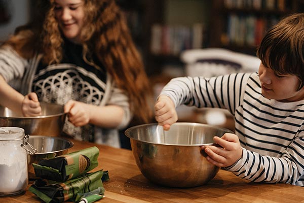 kids cooking in the kitchen