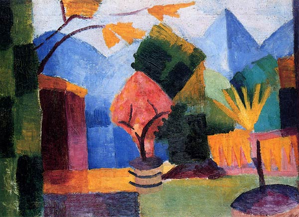 Garden on Lake Thun by August Macke, 1913