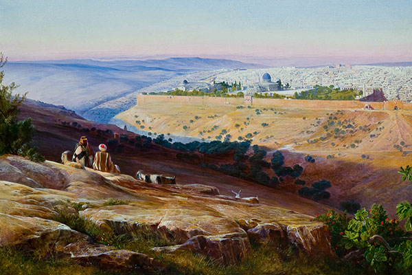 painting of Jerusalem from the Mount of Olives