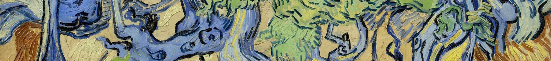 Painting of tree roots by Vincent van Gogh