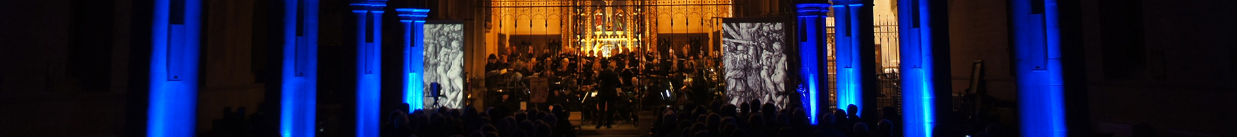 a performance of St. Matthew Passion in a church
