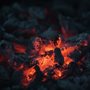 glowing embers from a fire