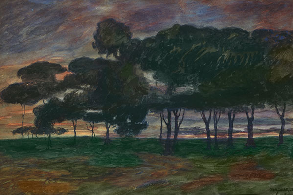 Atardecer, pintura de Martín Malharro