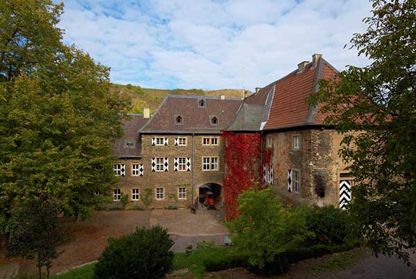 Castle of Wallhausen, the family's living and administrative center, including a wine cellar of the Salm-Dalberg Family for dating back 500 years