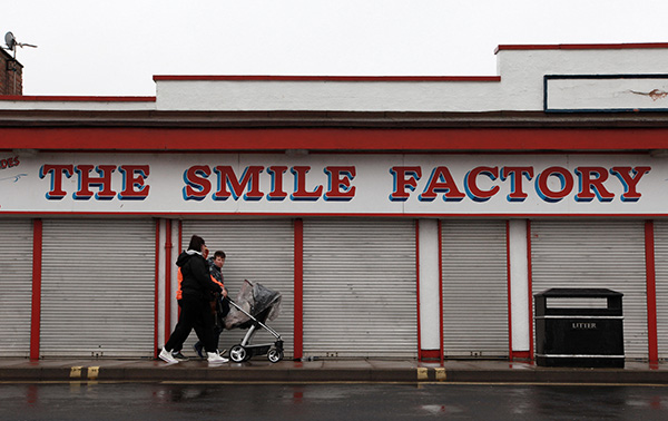 a family going for a walk near Grimsby