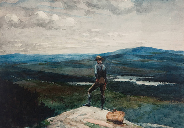 painting of a ranger in the Adirondacks