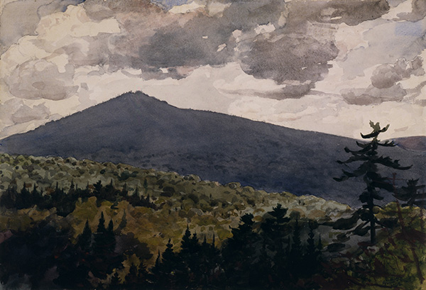 painting of Burnt Mountain in the Adirondacks