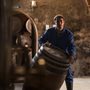 Worker working in distillery