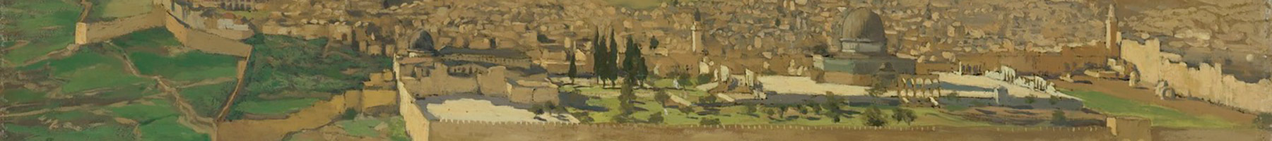 painting of Jerusalem from the Mount of Olives