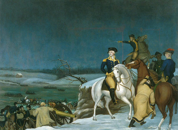 painting of General Washington crossing the Delaware