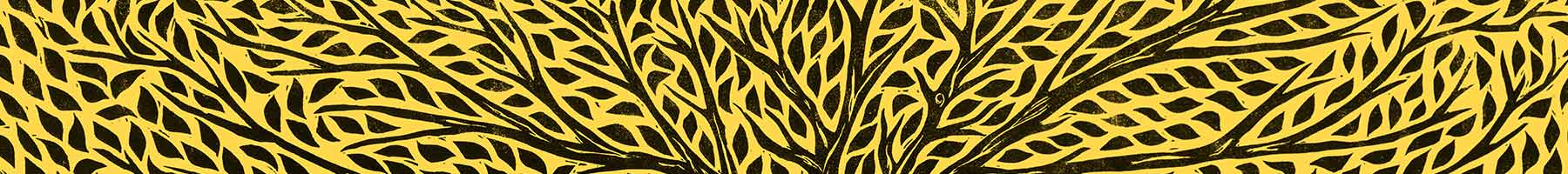 illustration of a tree on a yellow background