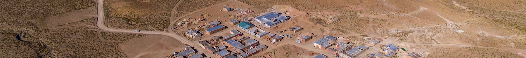 an aerial view of a village in Argentina