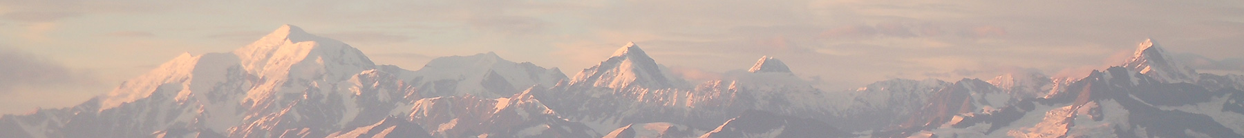 Fairweather Mountains covered in snow