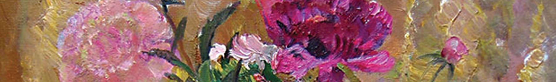 Detail of Peonies by Rumiantseva Kapitolina