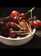 red grapes in a white bowl