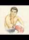 Watercolor painting of Muhammad Ali by Jason Landsel