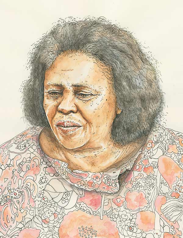 an illustration of Fannie Lou Hamer