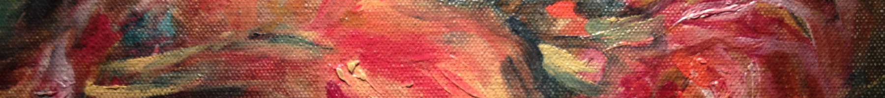 detail of flower painting