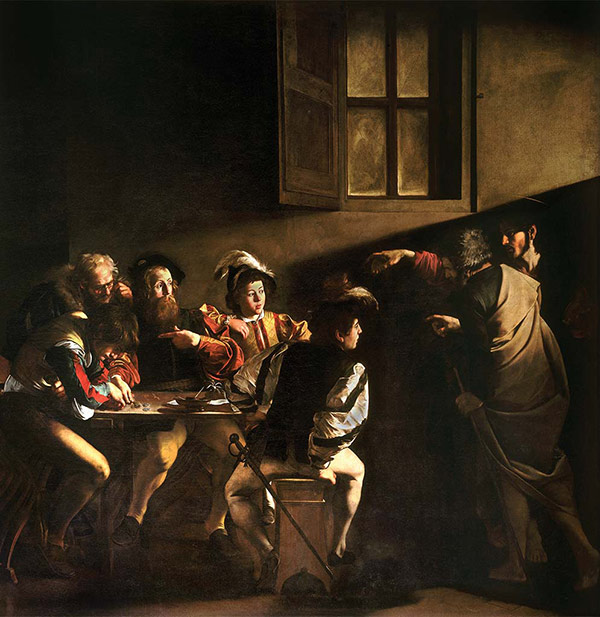 Michelangelo Merisi da Caravaggio, The Calling of Saint Matthew 1599–1600, oil on canvas