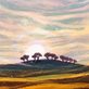 illustration of trees on a hill