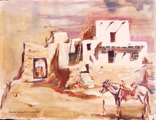 Rober H. Meltzer, Taos Pueblo Scene