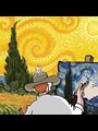 an illustration of Vincent van Gogh painting