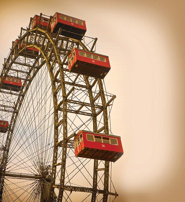 The Riesenrad ferris wheel in Vienna