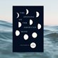 front cover of the book The Opening of the American Mind: illustration of a the phases of the moon scattered on a dark background