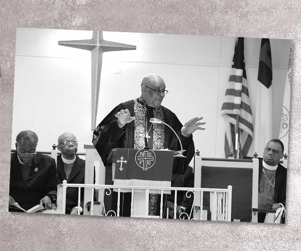 Claude Papa Barnes, a Philadelphia police officer (retired) and bishop of the Church of Faith on North 38th Street