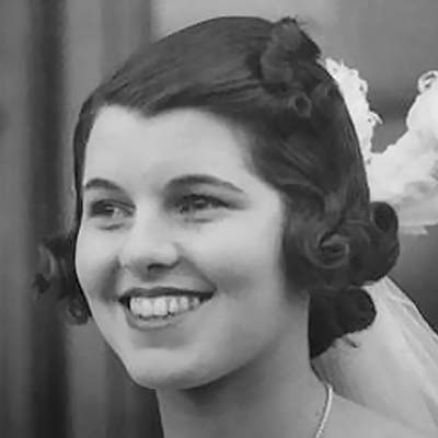 Rosemary Kennedy wearing a feathered hat