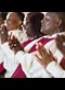 a church choir singing