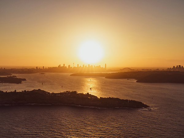 sunrise over Sidney, New South Wales