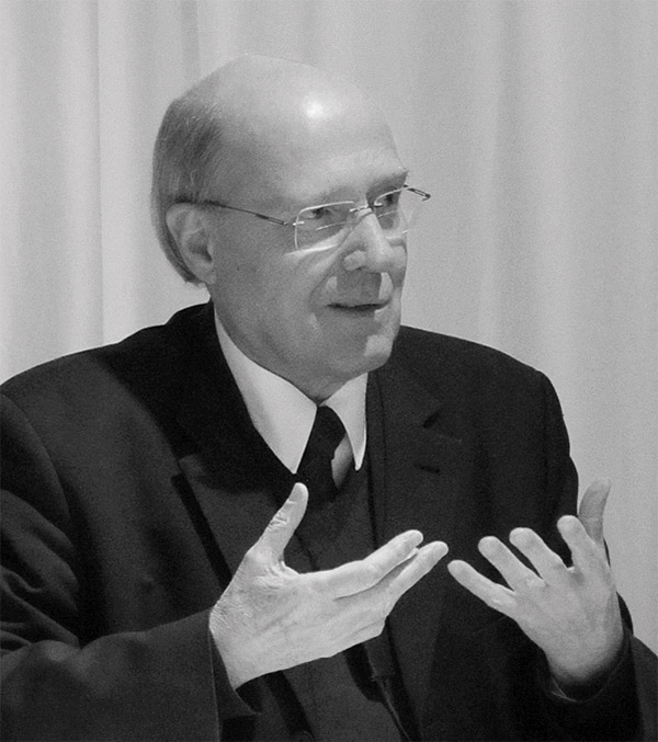 black and white photo portrait of a man