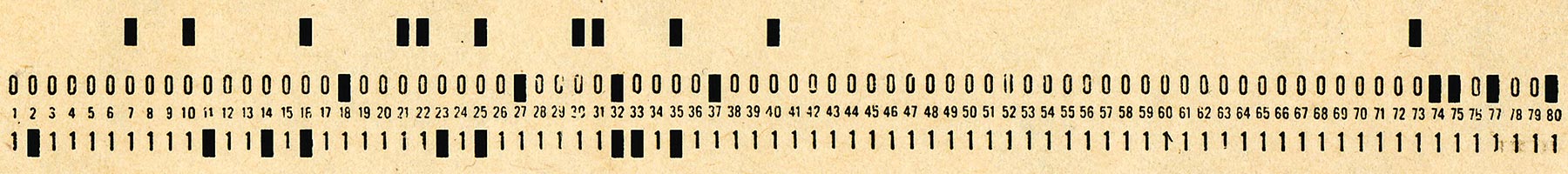 an IBM punched card