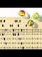 an IBM punched card with marbles