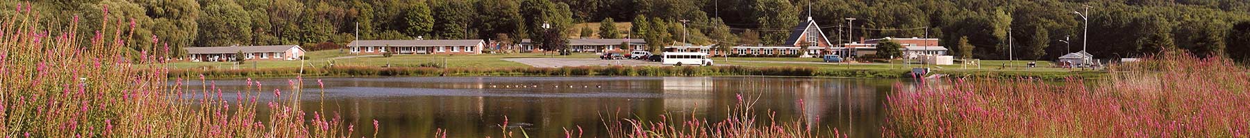 houses by a lake