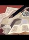 abstract painting of books on a desk