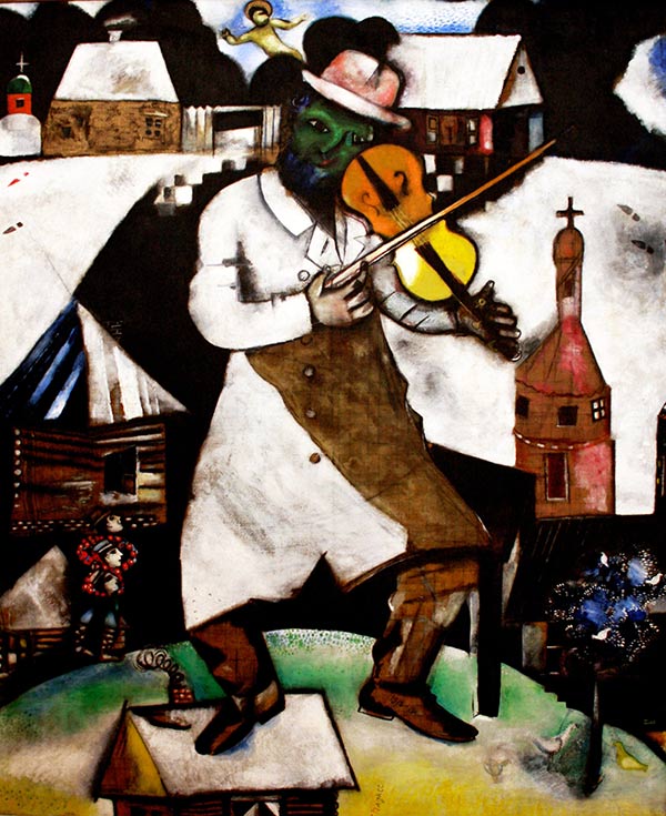 painting of a man playing a fiddle