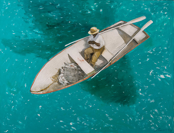 painting of a boat