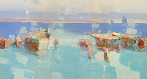 painting of boats