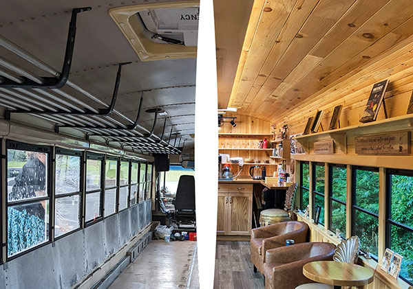 bus before and after removation