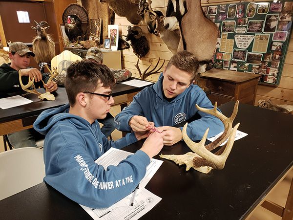 Students with antler